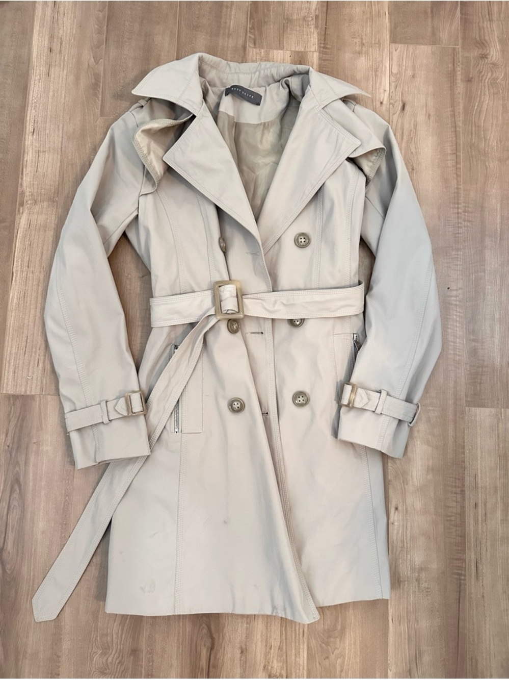 Suzy Shier Mid-Length Double-Breasted Trench Coat